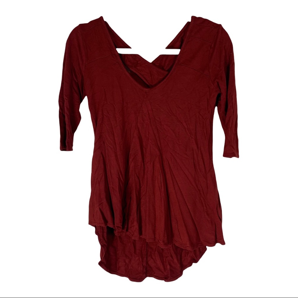 Baea Women's Maroon Crossback Top Size S.‎ 
4190